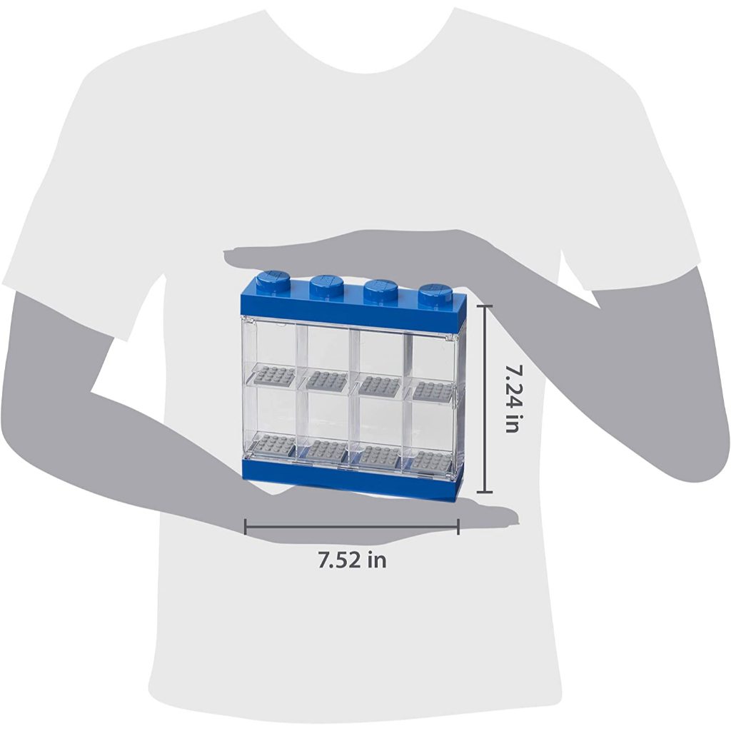 LEGO Minifigure Display Case 8 BLUE เคสโชว์ มินิฟิกเกอร์ เลโก้ สีน้ำเงิน (8 ช่อง) ลิขสิทธิ์แท้