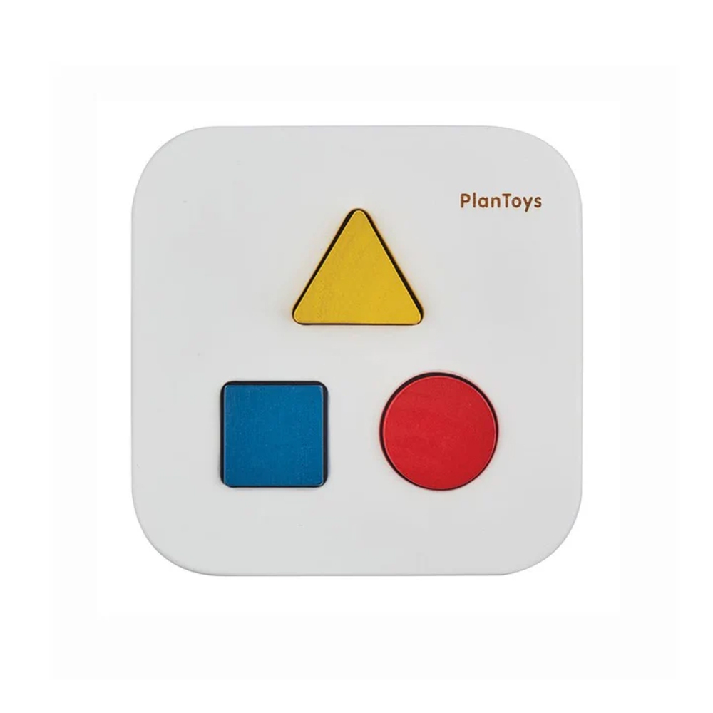 PlanToys ของเล่นไม้ แปลนทอยส์ หยอดบล็อก กล่องแยกรูปทรง เสริมพัฒนาการ Shape & Sort It Out Bin (1y+)