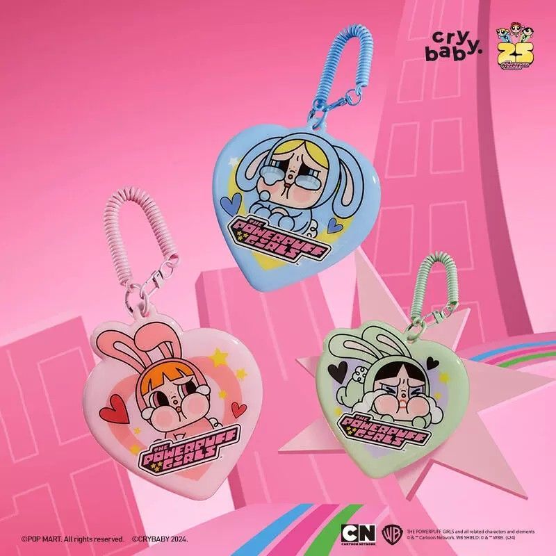 ***พร้อมส่งจากไทย***POP MART CRYBABYx Powerpuff Girls Card Holder Blind Box ที่ใส่ป้ายชื่อ / การ์ด กล่องสุ่ม ลุ้นซีเครท