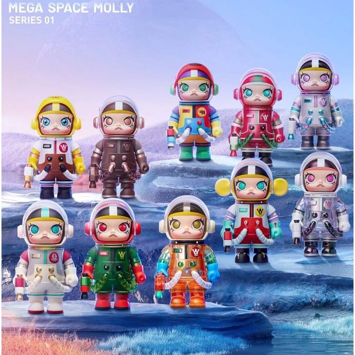 ***พร้อมส่งจากไทย***POP MART MEGA SPACE MOLLY 100% Series V1 กล่องจุ่มมอลลี่ ของแท้ ลุ้นซีเครท ไม่แกะซีล ยกบ็อกซ์ หายาก
