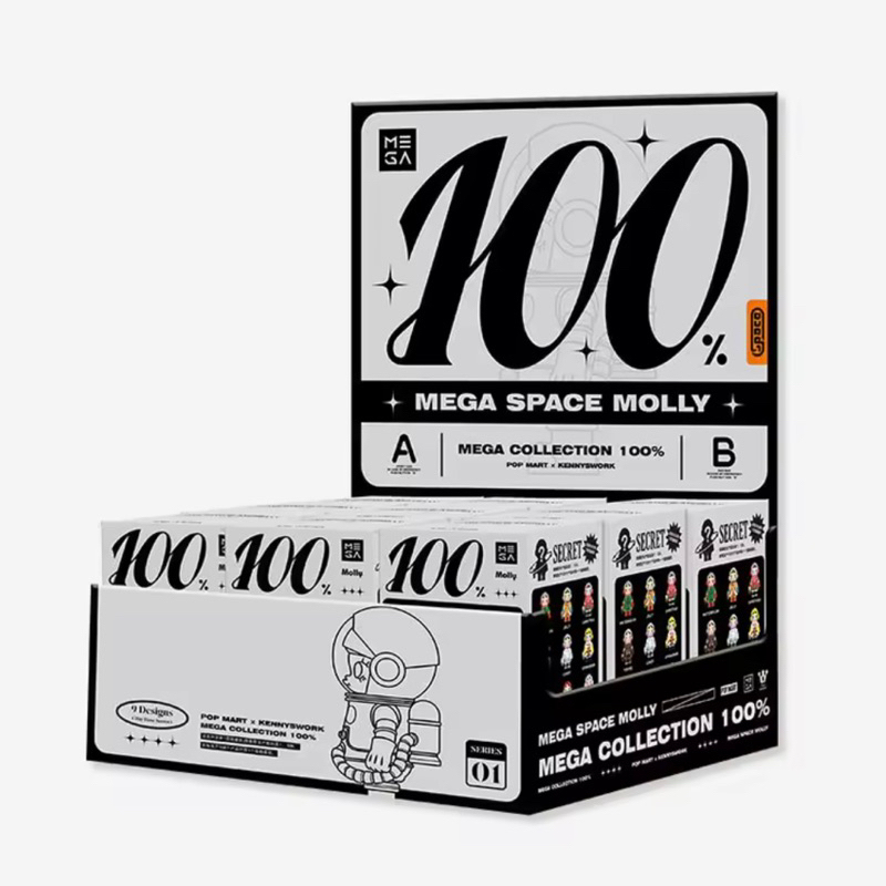 ***พร้อมส่งจากไทย***POP MART MEGA SPACE MOLLY 100% Series V1 กล่องจุ่มมอลลี่ ของแท้ ลุ้นซีเครท ไม่แกะซีล ยกบ็อกซ์ หายาก