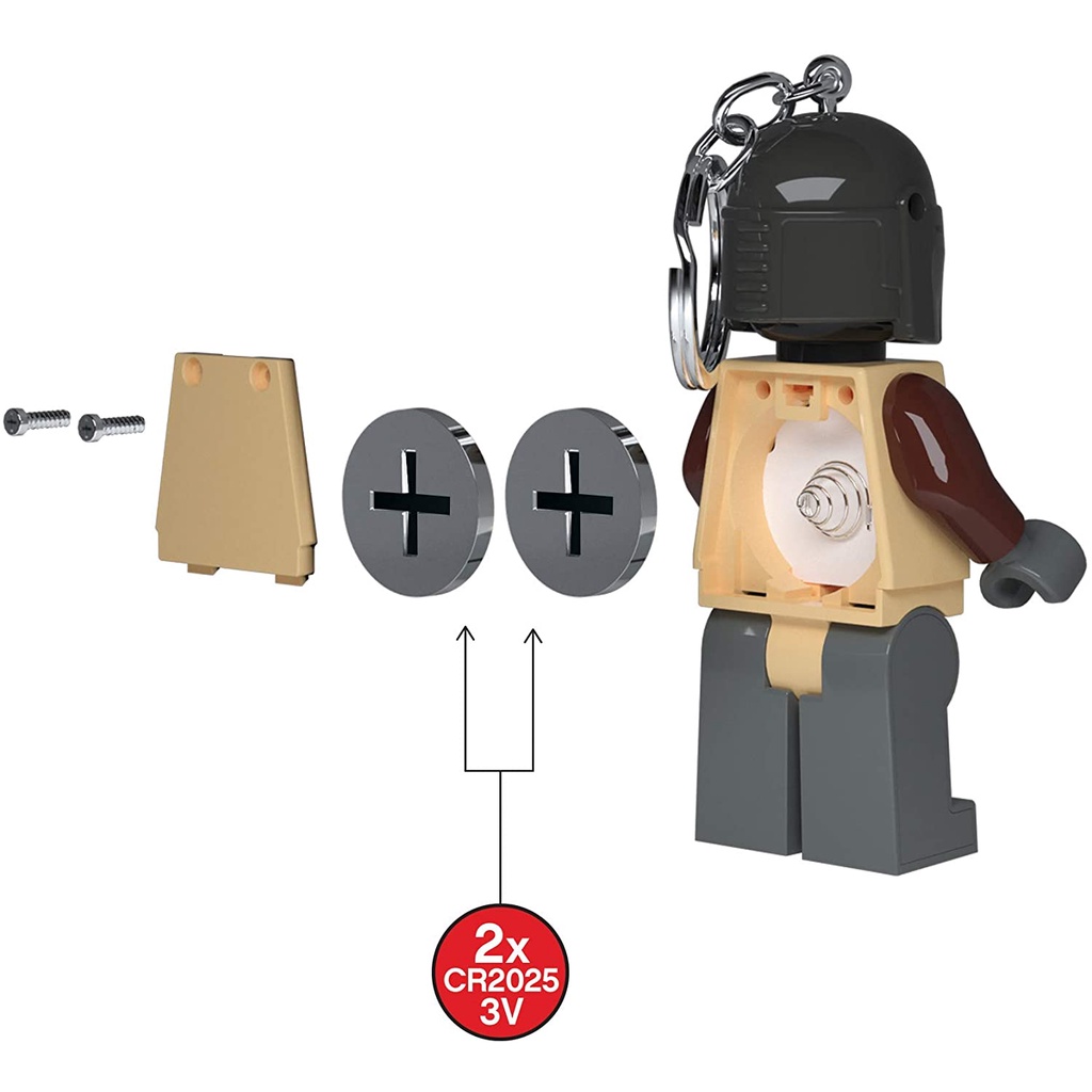 LEGO พวงกุญแจไฟฉาย เลโก้ Star Wars สตาร์วอร์ส Mandalorian LED Keychain ลิขสิทธิ์แท้