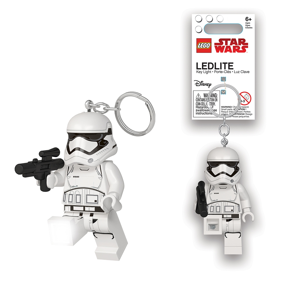 LEGO พวงกุญแจไฟฉาย เลโก้ Star Wars สตาร์วอร์ส First Order Stormtrooper with Blaster LED Keychain ลิขสิทธิ์แท้