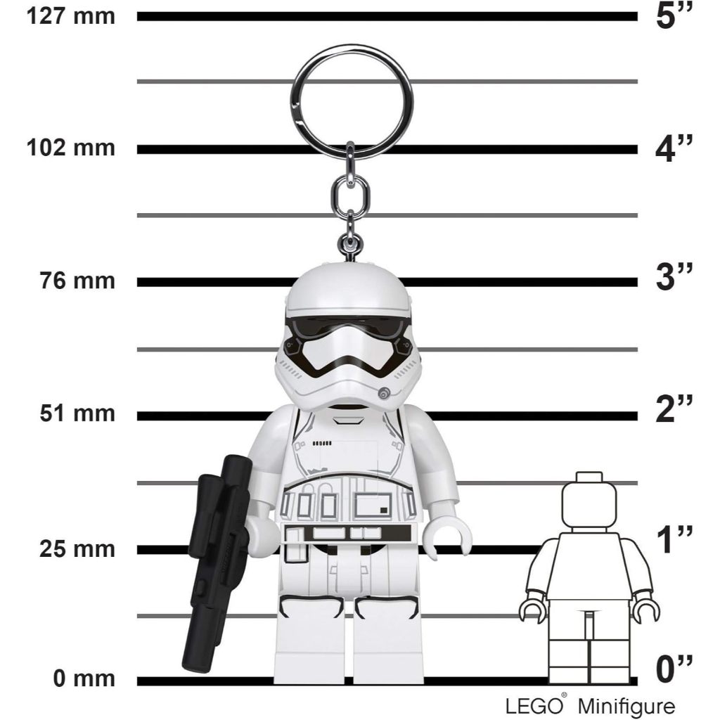 LEGO พวงกุญแจไฟฉาย เลโก้ Star Wars สตาร์วอร์ส First Order Stormtrooper with Blaster LED Keychain ลิขสิทธิ์แท้