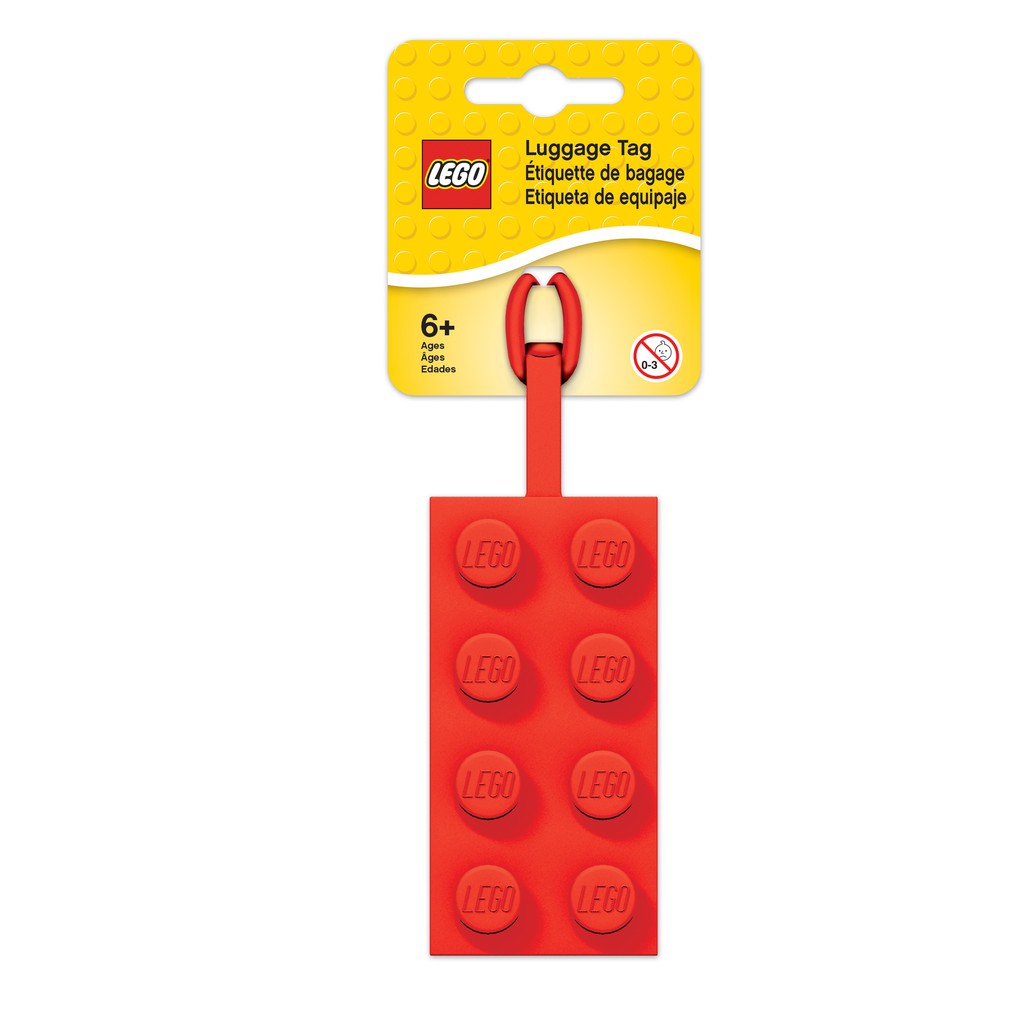 LEGO Bag Tag Red ป้ายติดกระเป๋า เลโก้ สไตล์ คลาสสิก สีแดง ของแท้