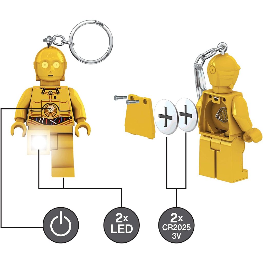 LEGO พวงกุญแจไฟฉาย เลโก้ Star Wars C3PO LED Keychain ลิขสิทธิ์แท้