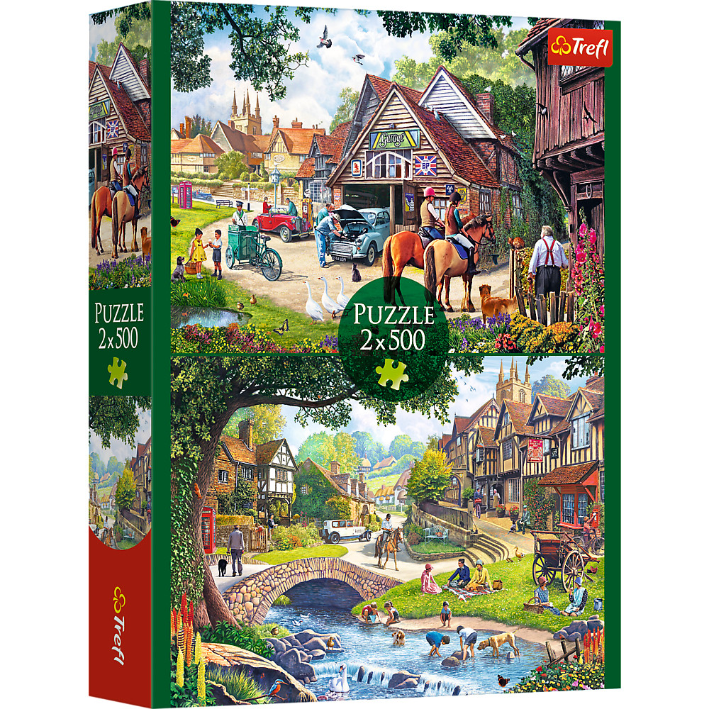 TREFL Premium Plus Jigsaw จิ๊กซอว์ 1000 ชิ้น (500ชิ้น 2 ภาพ) รุ่น Idyllic life (48x34 cm.) ผลิตและนำเข้าจากยุโรป