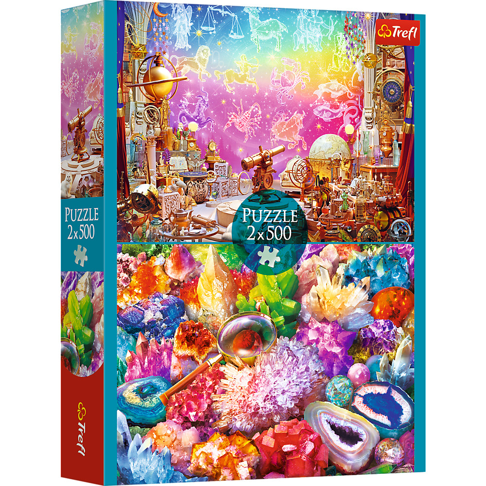 TREFL Premium Plus Jigsaw จิ๊กซอว์ 1000 ชิ้น (500ชิ้น 2 ภาพ) รุ่น Cosmos and crystals (48x34 cm.) ผลิตและนำเข้าจากยุโรป