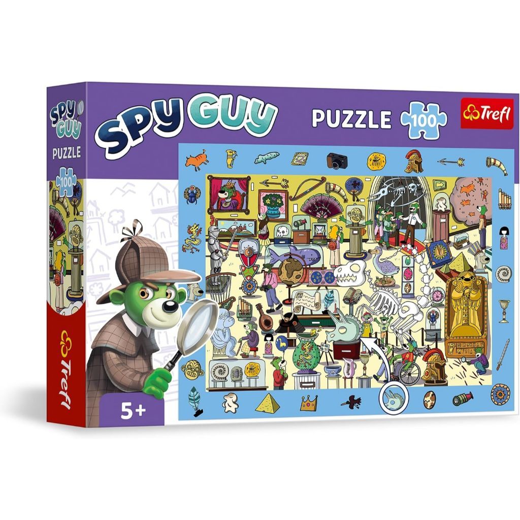TREFL Jigsaw จิ๊กซอว์เด็ก 100 ชิ้น Spy Guy Observational Puzzle Museum 5ปี+ นำเข้าจากยุโรป