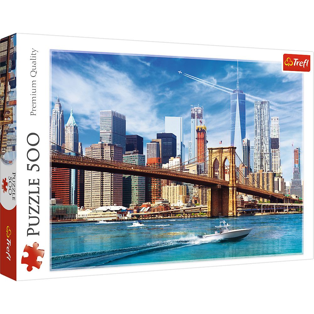 TREFL Jigsaw จิ๊กซอว์ 500 ชิ้น รุ่น View of New York (48x34 cm.) ผลิตและนำเข้าจากยุโรป พร้อมส่ง
