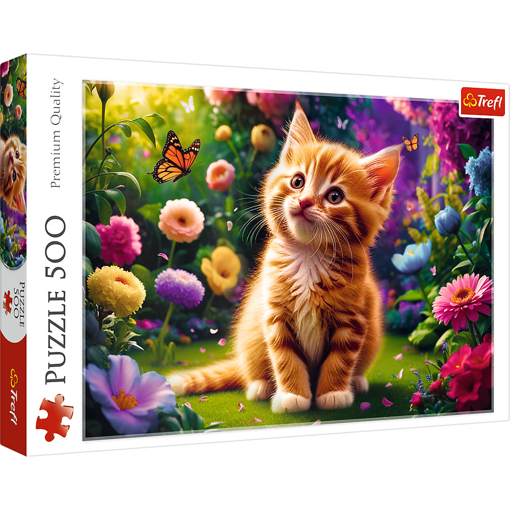 TREFL Jigsaw จิ๊กซอว์ จำนวน 500 ชิ้น รุ่น Cute Kitty (48x34 cm.) ผลิตและนำเข้าจากยุโรป พร้อมส่ง
