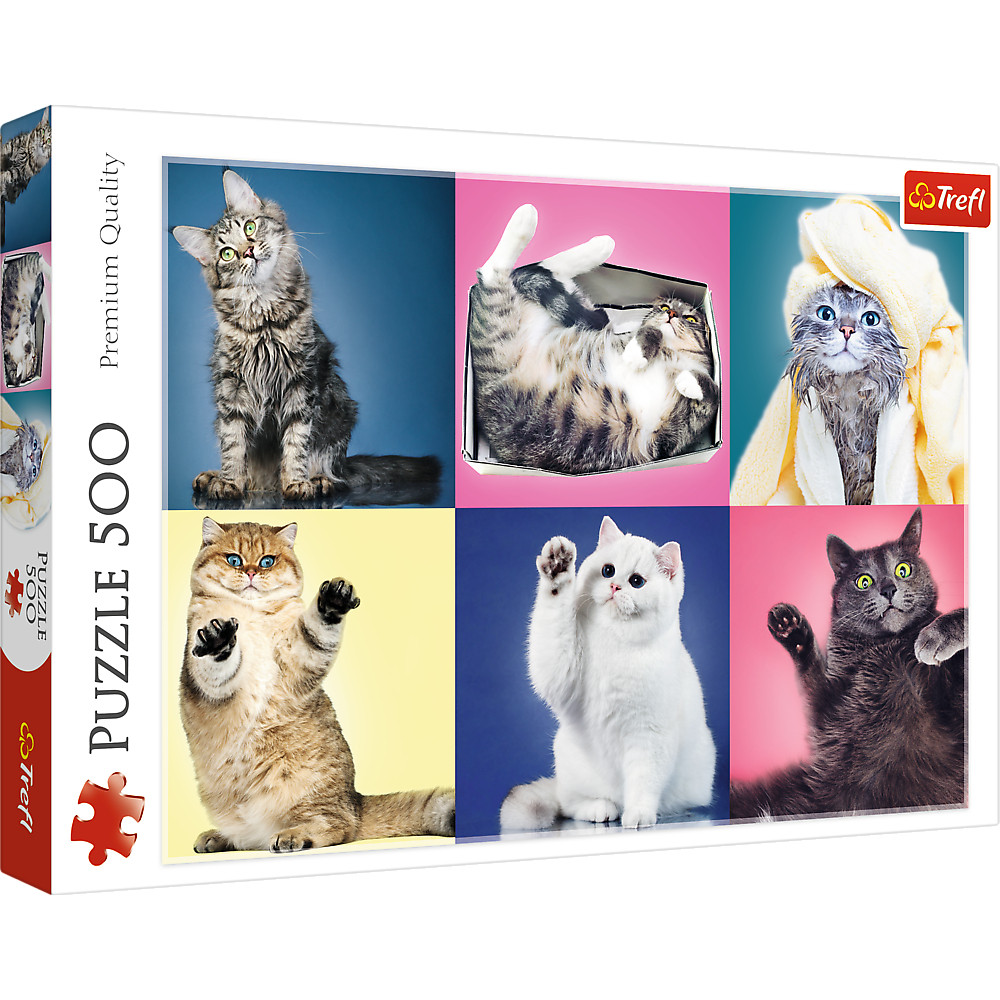 TREFL Jigsaw จิ๊กซอว์ จำนวน 500 ชิ้น รุ่น แมว Kittens (48x34 cm.) นำเข้าจากยุโรป พร้อมส่งทุกรายการ