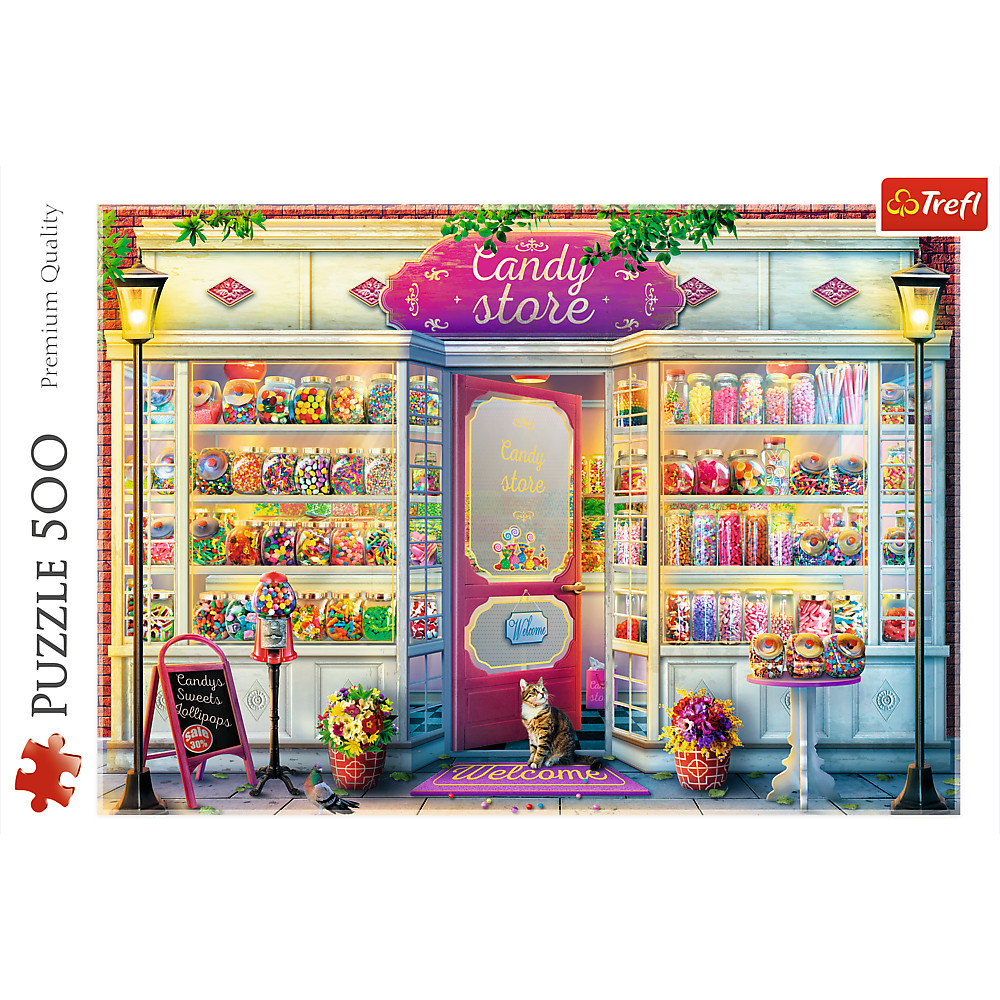 TREFL Jigsaw จิ๊กซอว์ จำนวน 500 ชิ้น รุ่น Candy store (48x34 cm.) นำเข้าจากยุโรป พร้อมส่งทุกรายการ