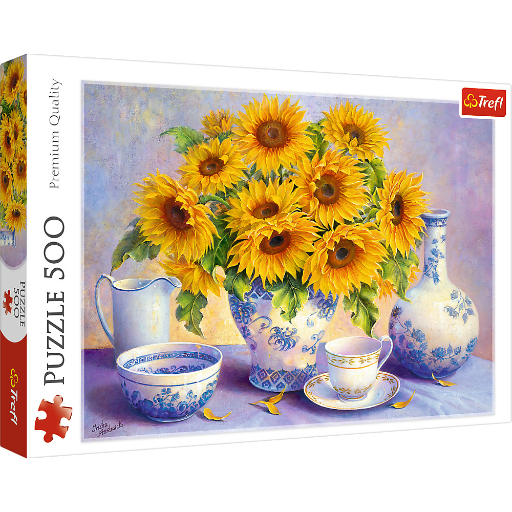 TREFL Jigsaw จิ๊กซอว์ จำนวน 500 ชิ้น รุ่น Sunflowers (48x34 cm.) นำเข้าจากยุโรป พร้อมส่งทุกรายการ