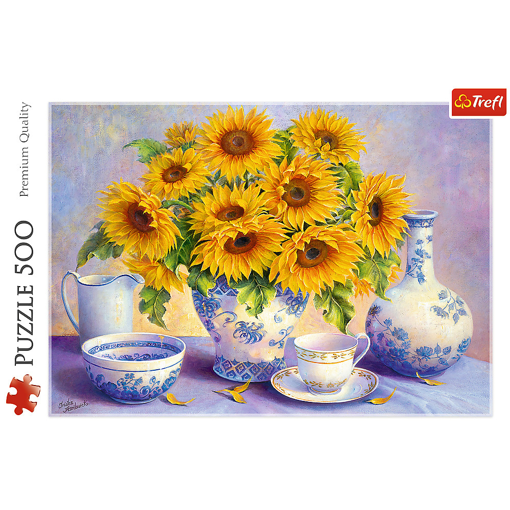 TREFL Jigsaw จิ๊กซอว์ จำนวน 500 ชิ้น รุ่น Sunflowers (48x34 cm.) นำเข้าจากยุโรป พร้อมส่งทุกรายการ