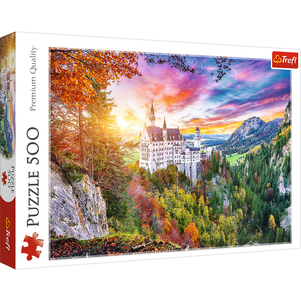 TREFL Jigsaw จิ๊กซอว์ 500 ชิ้น รุ่น View of Neushwanstein Castle, Germany (48x34 cm.) ผลิตและนำเข้าจากยุโรป พร้อมส่ง