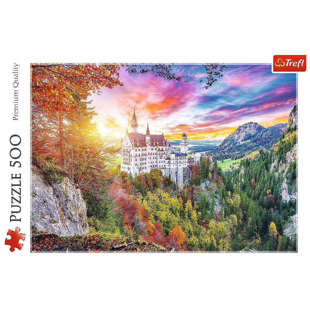 TREFL Jigsaw จิ๊กซอว์ 500 ชิ้น รุ่น View of Neushwanstein Castle, Germany (48x34 cm.) ผลิตและนำเข้าจากยุโรป พร้อมส่ง