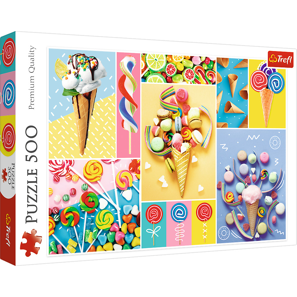TREFL Jigsaw จิ๊กซอว์ 500 ชิ้น รุ่น Favorite Sweets (48x34 cm.) ผลิตและนำเข้าจากยุโรป พร้อมส่ง