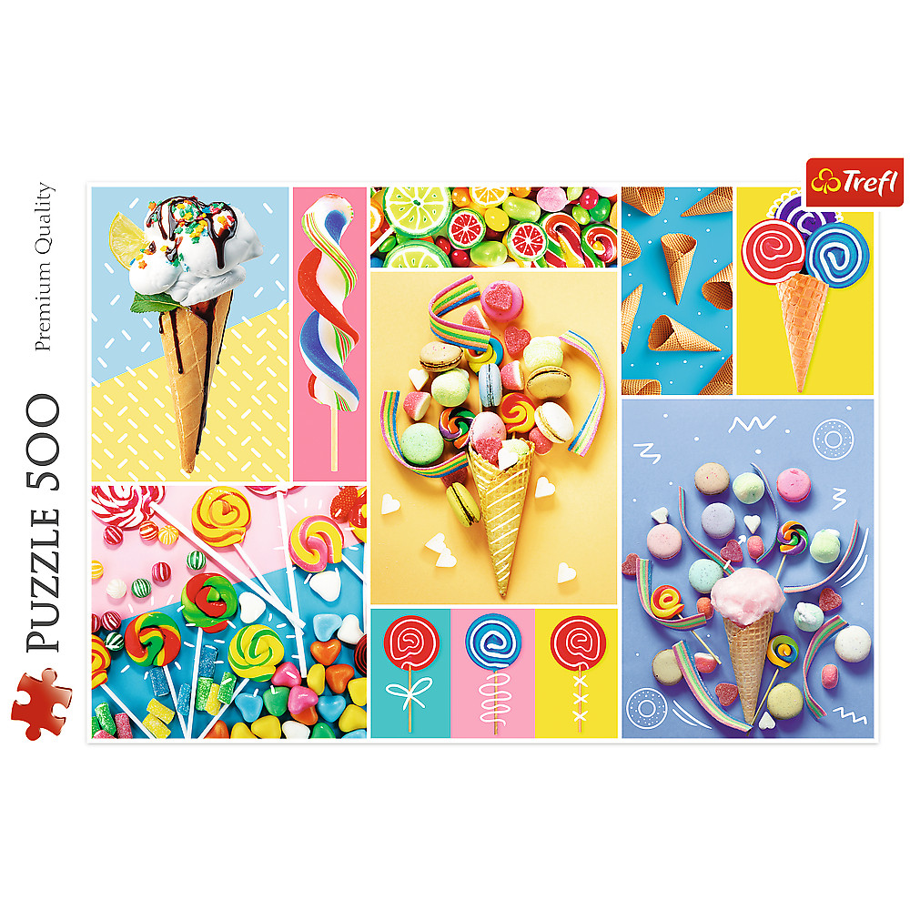 TREFL Jigsaw จิ๊กซอว์ 500 ชิ้น รุ่น Favorite Sweets (48x34 cm.) ผลิตและนำเข้าจากยุโรป พร้อมส่ง