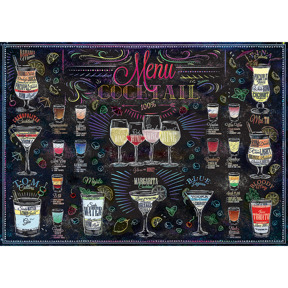 TREFL Jigsaw จิ๊กซอว์ จำนวน 500 ชิ้น รุ่น Cocktails (48x34 cm.) ผลิตและนำเข้าจากยุโรป พร้อมส่ง