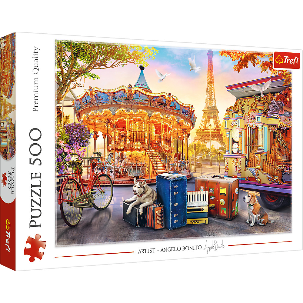 TREFL Jigsaw จิ๊กซอว์ 500 ชิ้น รุ่น Holiday in Paris (48x34 cm.) ผลิตและนำเข้าจากยุโรป พร้อมส่ง