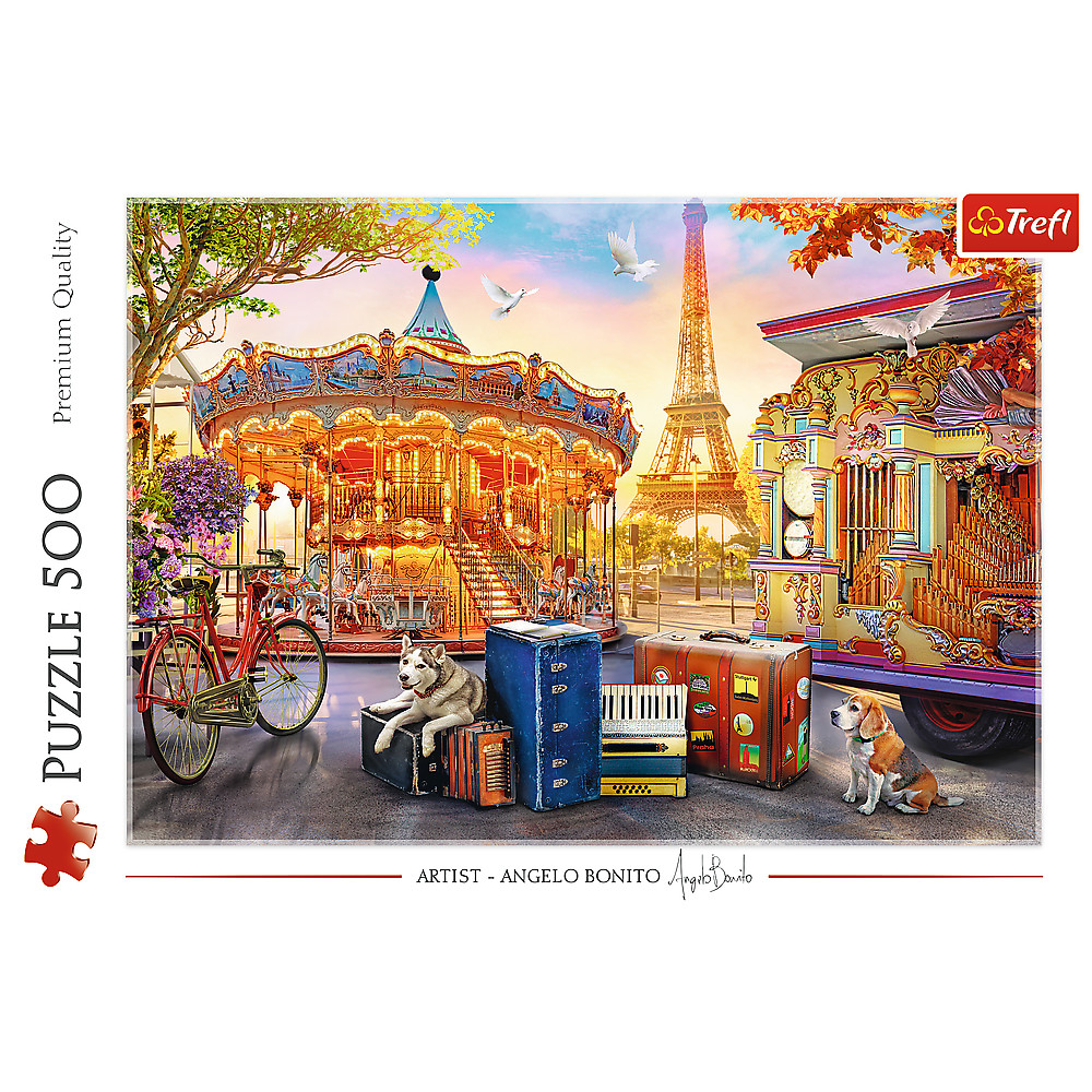 TREFL Jigsaw จิ๊กซอว์ 500 ชิ้น รุ่น Holiday in Paris (48x34 cm.) ผลิตและนำเข้าจากยุโรป พร้อมส่ง