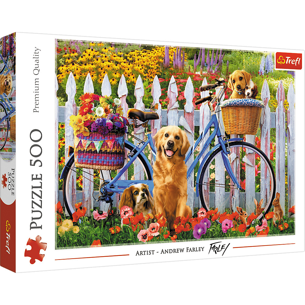 TREFL Jigsaw จิ๊กซอว์ 500 ชิ้น รุ่น Puppies Adventure (48x34 cm.) ผลิตและนำเข้าจากยุโรป พร้อมส่ง
