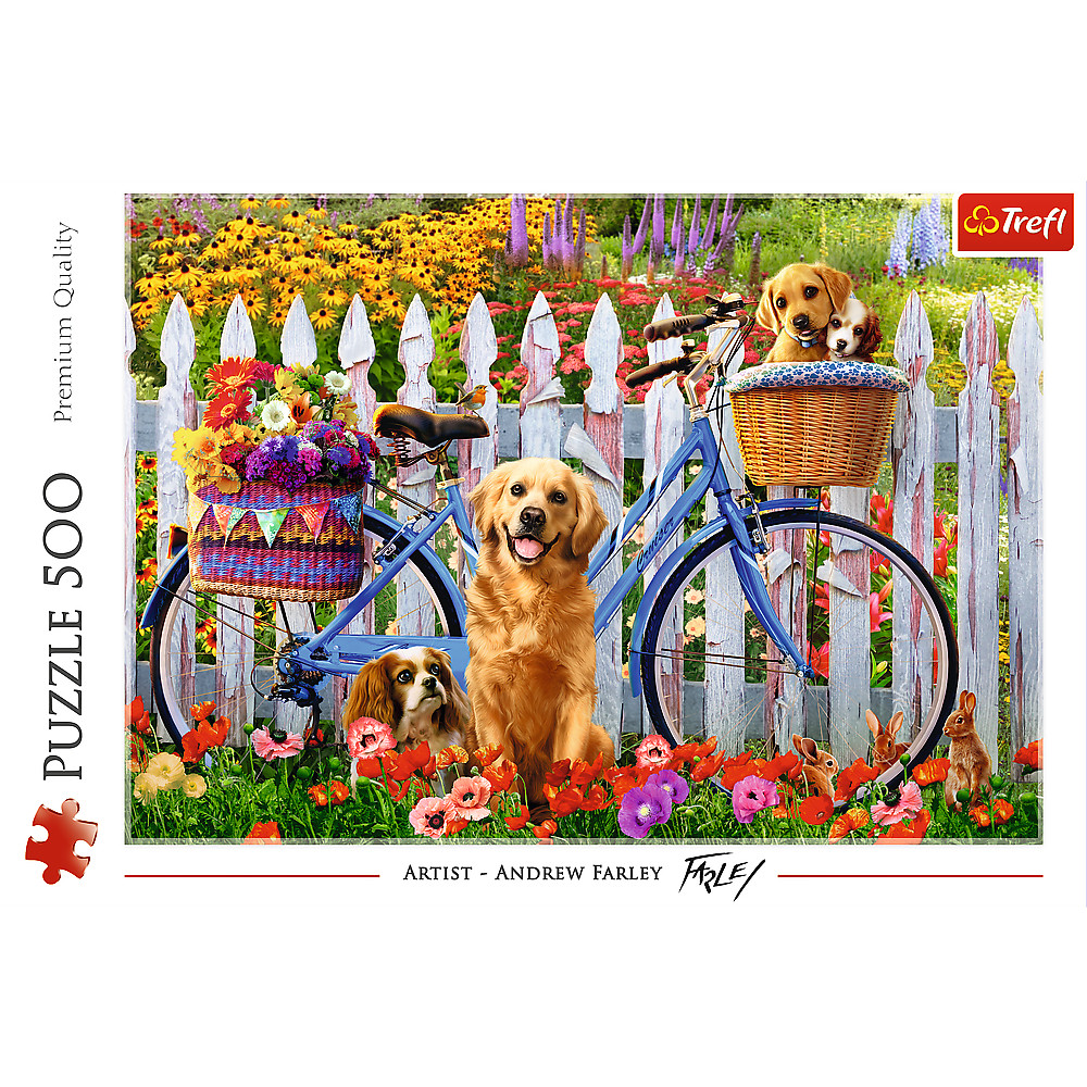 TREFL Jigsaw จิ๊กซอว์ 500 ชิ้น รุ่น Puppies Adventure (48x34 cm.) ผลิตและนำเข้าจากยุโรป พร้อมส่ง