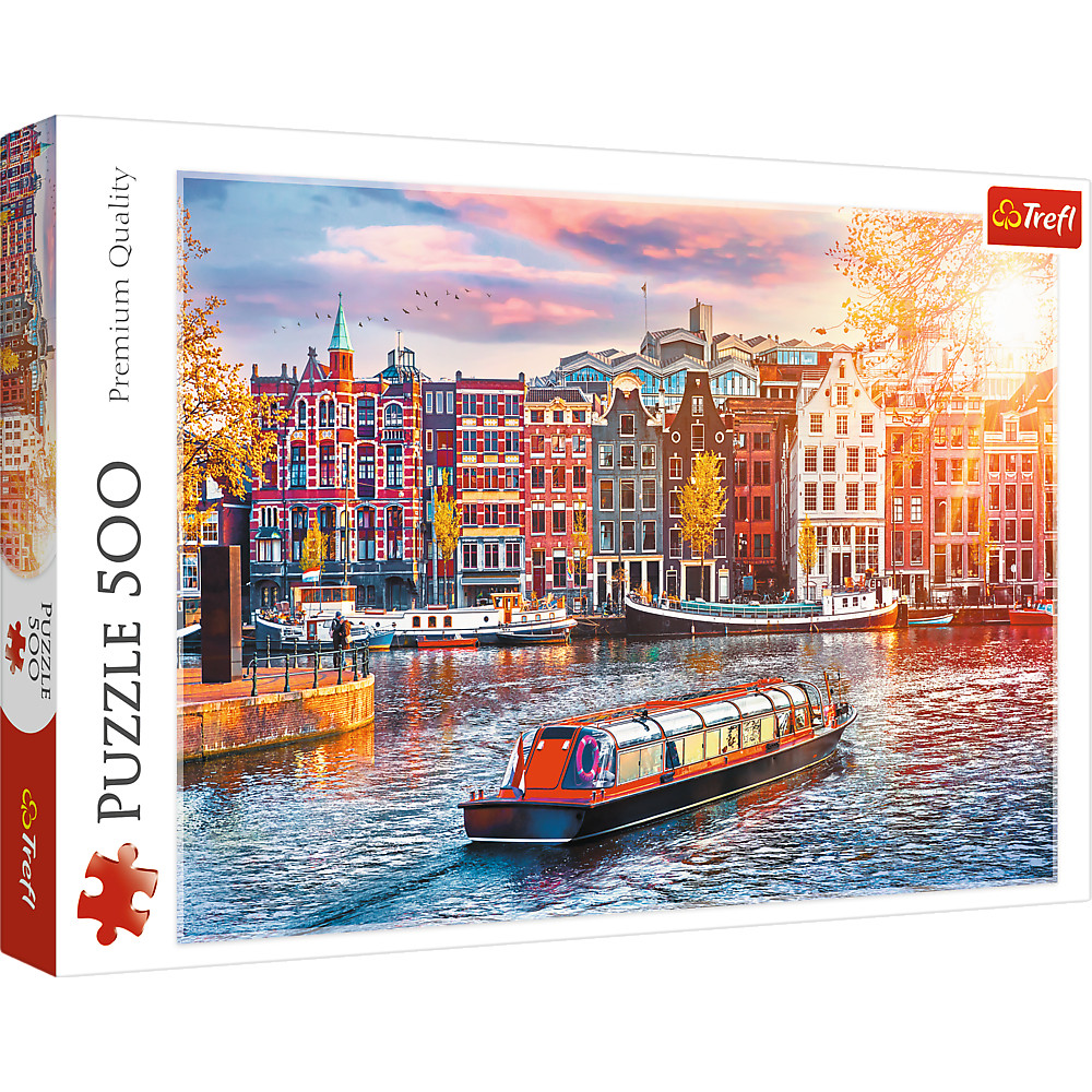 TREFL Jigsaw จิ๊กซอว์ 500 ชิ้น รุ่น Amsterdam, Netherlands (48x34 cm.) ผลิตและนำเข้าจากยุโรป