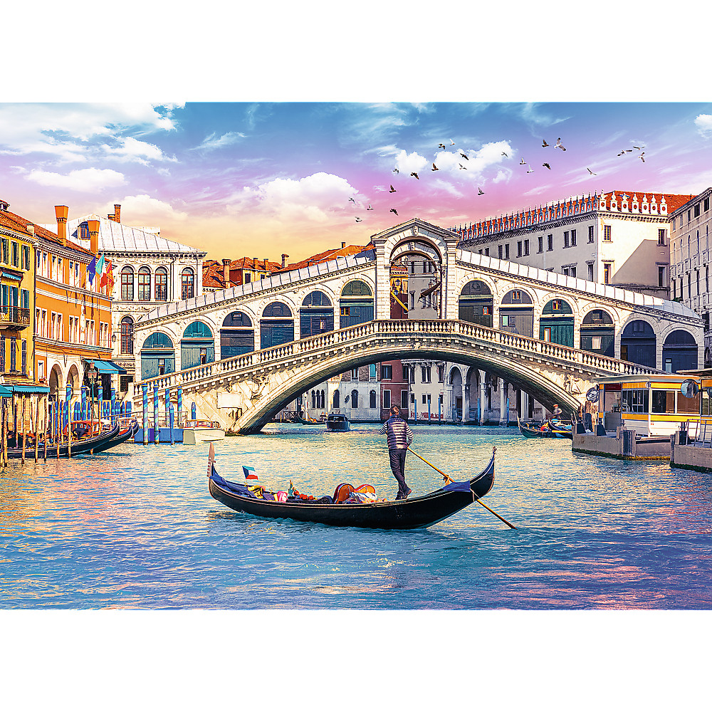 TREFL Jigsaw จิ๊กซอว์ 500 ชิ้น รุ่น Rialto Bridge, Venice (48x34 cm.) ผลิตและนำเข้าจากยุโรป พร้อมส่ง