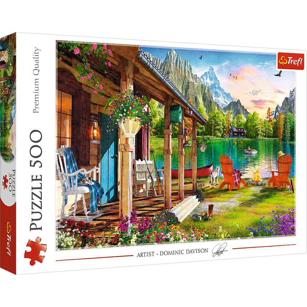 TREFL Jigsaw จิ๊กซอว์ 500 ชิ้น รุ่น Cabin in the Mountains (48x34 cm.) ผลิตและนำเข้าจากยุโรป