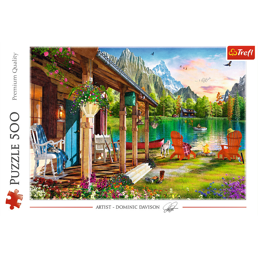 TREFL Jigsaw จิ๊กซอว์ 500 ชิ้น รุ่น Cabin in the Mountains (48x34 cm.) ผลิตและนำเข้าจากยุโรป