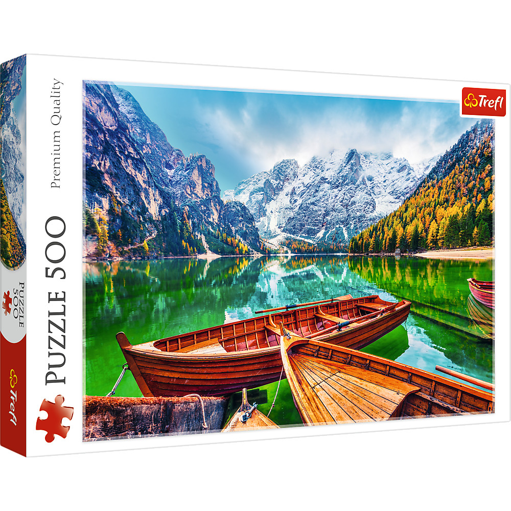 TREFL Jigsaw จิ๊กซอว์ 500 ชิ้น รุ่น Lake Braies, Italy (48x34 cm.) ผลิตและนำเข้าจากยุโรป พร้อมส่ง
