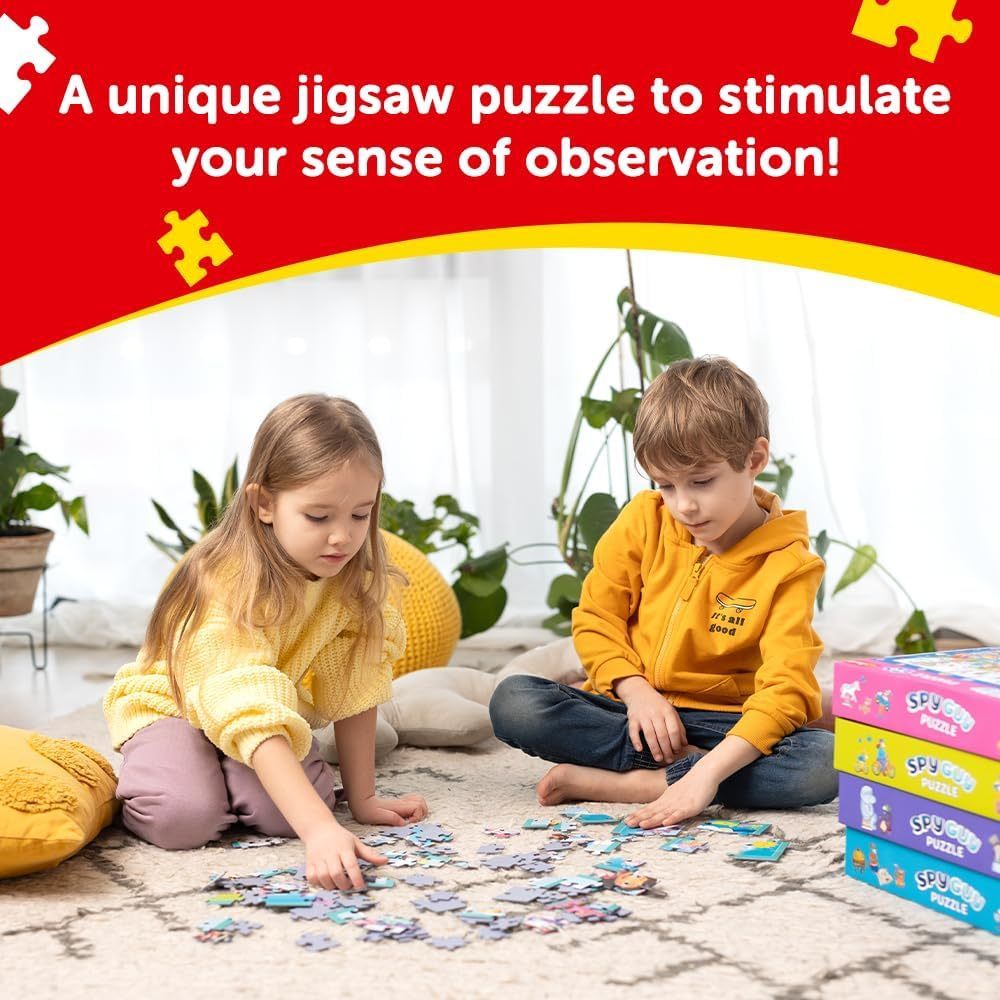 TREFL Jigsaw จิ๊กซอว์เด็ก 100 ชิ้น Spy Guy Observational Puzzle Amusement Park 5ปี+ นำเข้าจากยุโรป