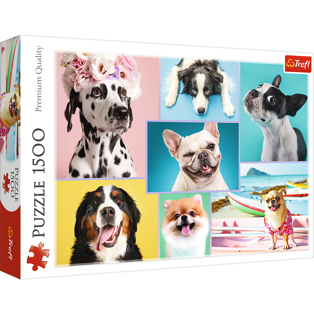 TREFL Jigsaw จิ๊กซอว์ จำนวน 1500 ชิ้น รุ่น Cute dogs (85x58 cm.) ผลิตและนำเข้าจากยุโรป พร้อมส่ง