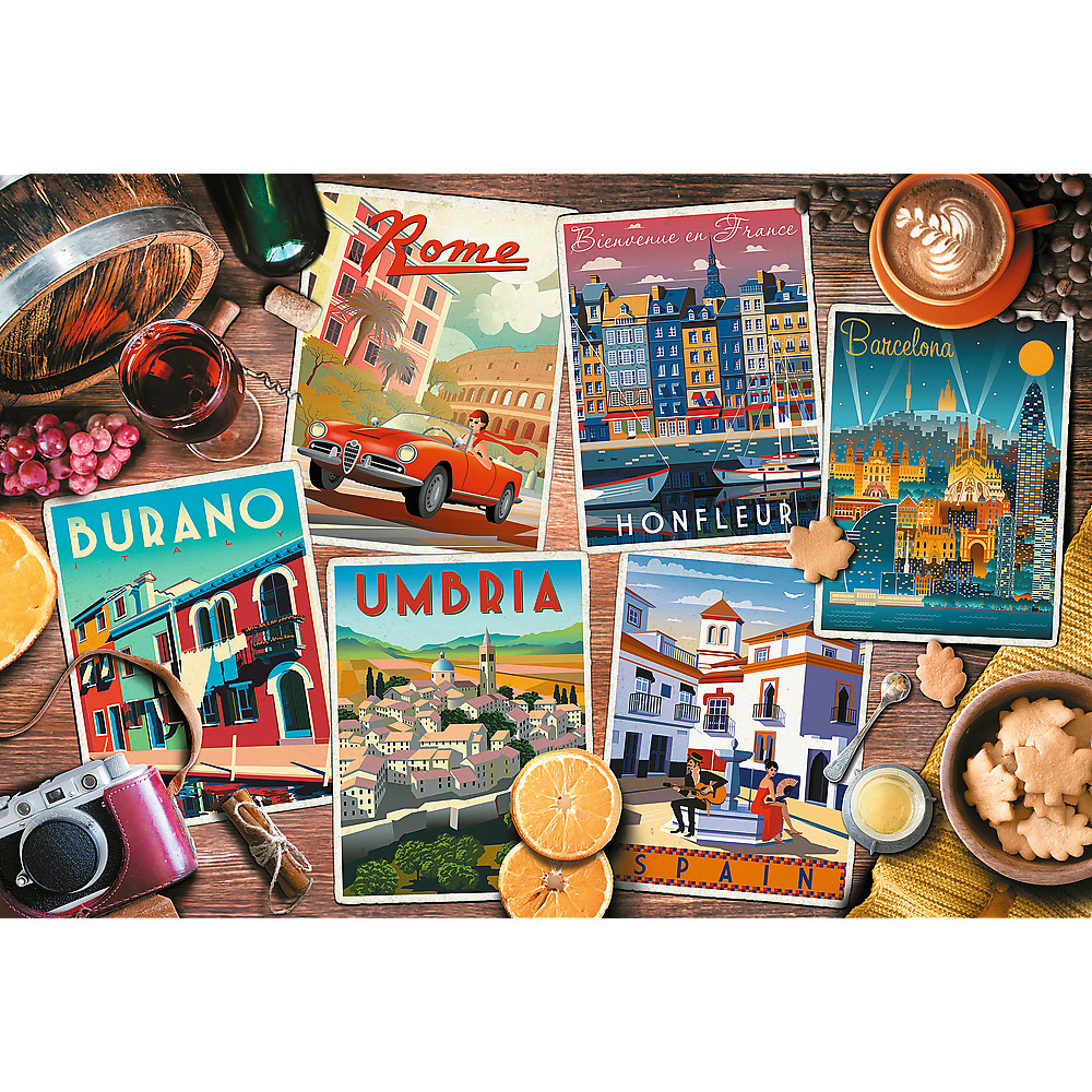 TREFL Jigsaw จิ๊กซอว์ จำนวน 1500 ชิ้น รุ่น Traveling around the Europe (85x58 cm.) ผลิตและนำเข้าจากยุโรป พร้อมส่ง