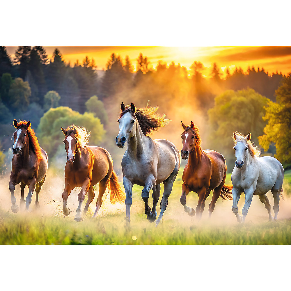 TREFL Jigsaw จิ๊กซอว์ จำนวน 1500 ชิ้น รุ่น Wild horses (85x58 cm.) ผลิตและนำเข้าจากยุโรป พร้อมส่ง