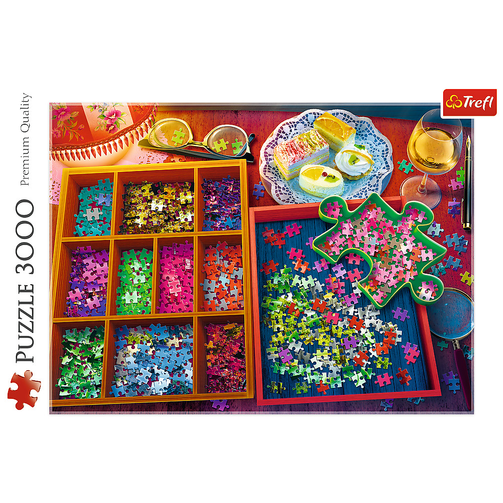 TREFL Jigsaw จิ๊กซอว์ 3000 ชิ้น รุ่น Evening with Puzzles (116x85 cm.) ผลิตและนำเข้าจากยุโรป