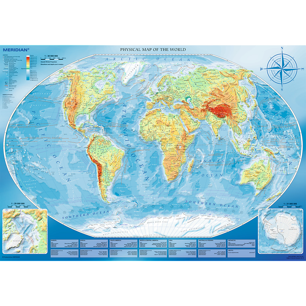 TREFL Jigsaw จิ๊กซอว์ จำนวน 4000 ชิ้น รุ่น Large physical map of the world (136x96 cm.) ผลิตและนำเข้าจากยุโรป