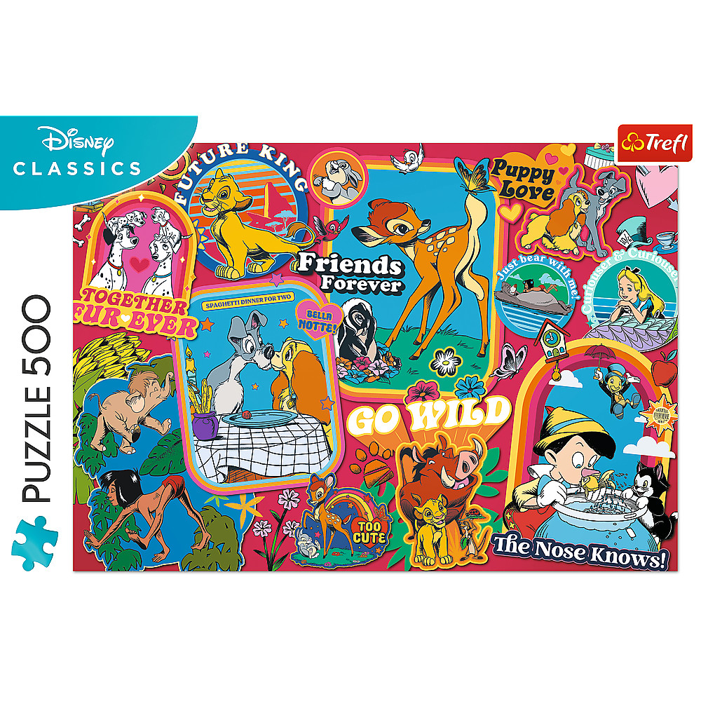 TREFL Jigsaw จิ๊กซอว์ ดิสนี่ย์ จำนวน 500 ชิ้น รุ่น Disney Over the Years (48x34 cm.) ลิขสิทธิ์แท้ 100% พร้อมส่ง
