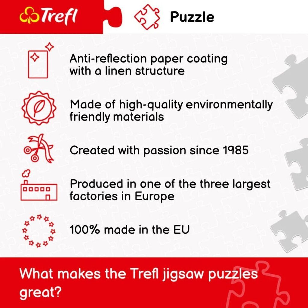TREFL Jigsaw จิ๊กซอว์ คิตตี้ จำนวน 500 ชิ้น รุ่น Sanrio Neon Hello Kitty (48x34 cm.) ลิขสิทธิ์แท้ ผลิตและนำเข้าจากยุโรป