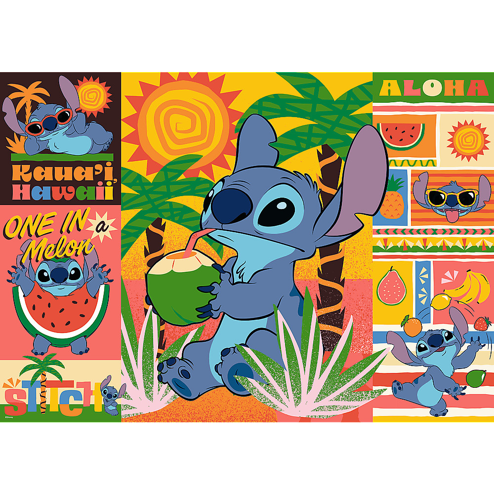 TREFL Jigsaw จิ๊กซอว์ ดิสนี่ย์ สติชท์ จำนวน 500 ชิ้น รุ่น Disney Holidays with Stitch (48x34 cm.) ลิขสิทธิ์แท้ พร้อมส่ง
