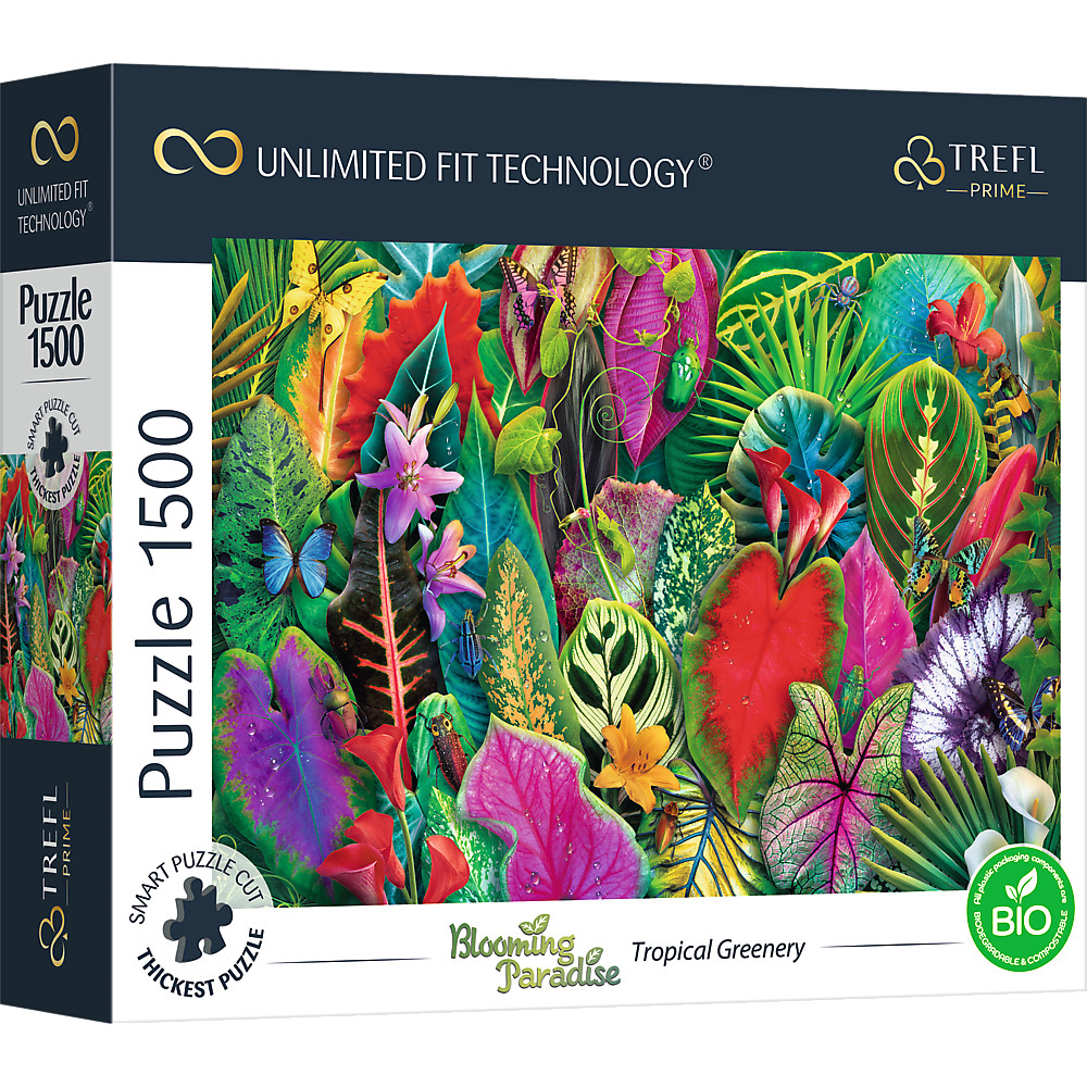 TREFL PRIME Jigsaw จิ๊กซอว์ จำนวน 1500 ชิ้น รุ่น Tropical Greenery (85x58 cm.) นำเข้าจากยุโรป คุณภาพสูง พร้อมส่ง