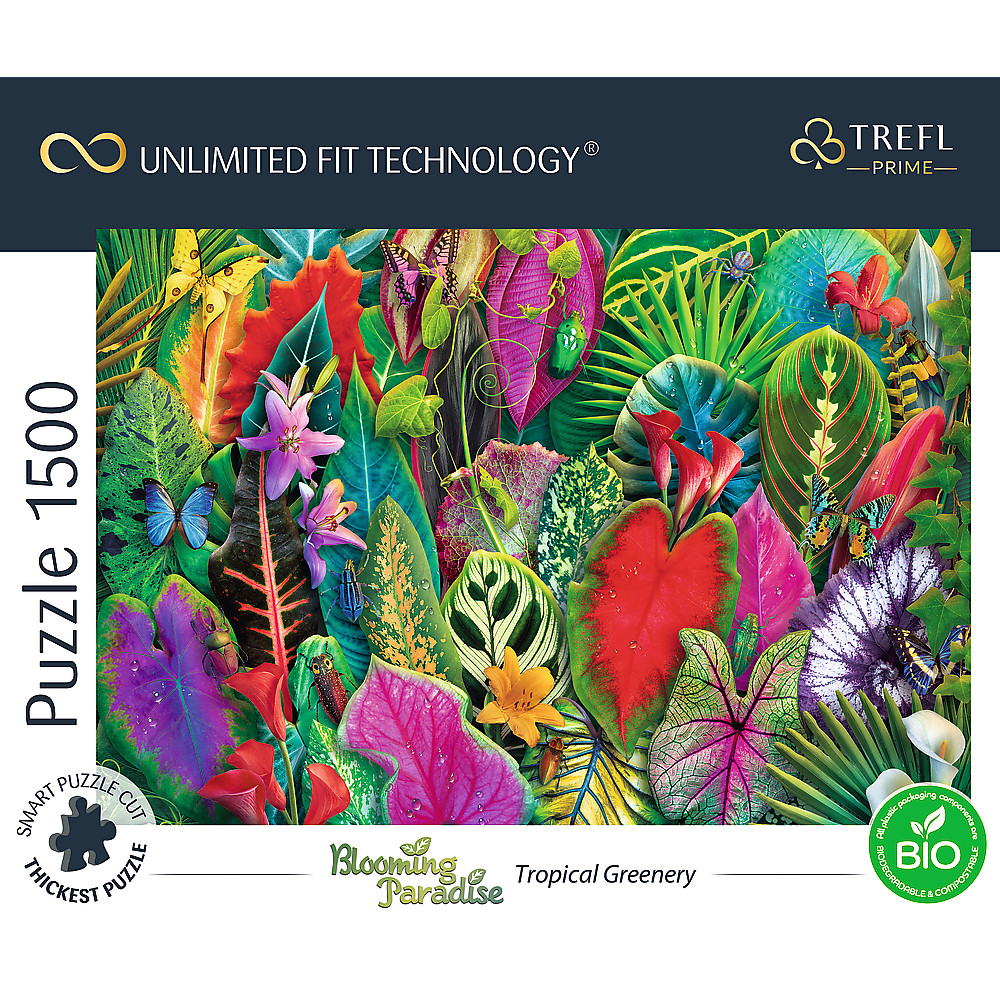 TREFL PRIME Jigsaw จิ๊กซอว์ จำนวน 1500 ชิ้น รุ่น Tropical Greenery (85x58 cm.) นำเข้าจากยุโรป คุณภาพสูง พร้อมส่ง