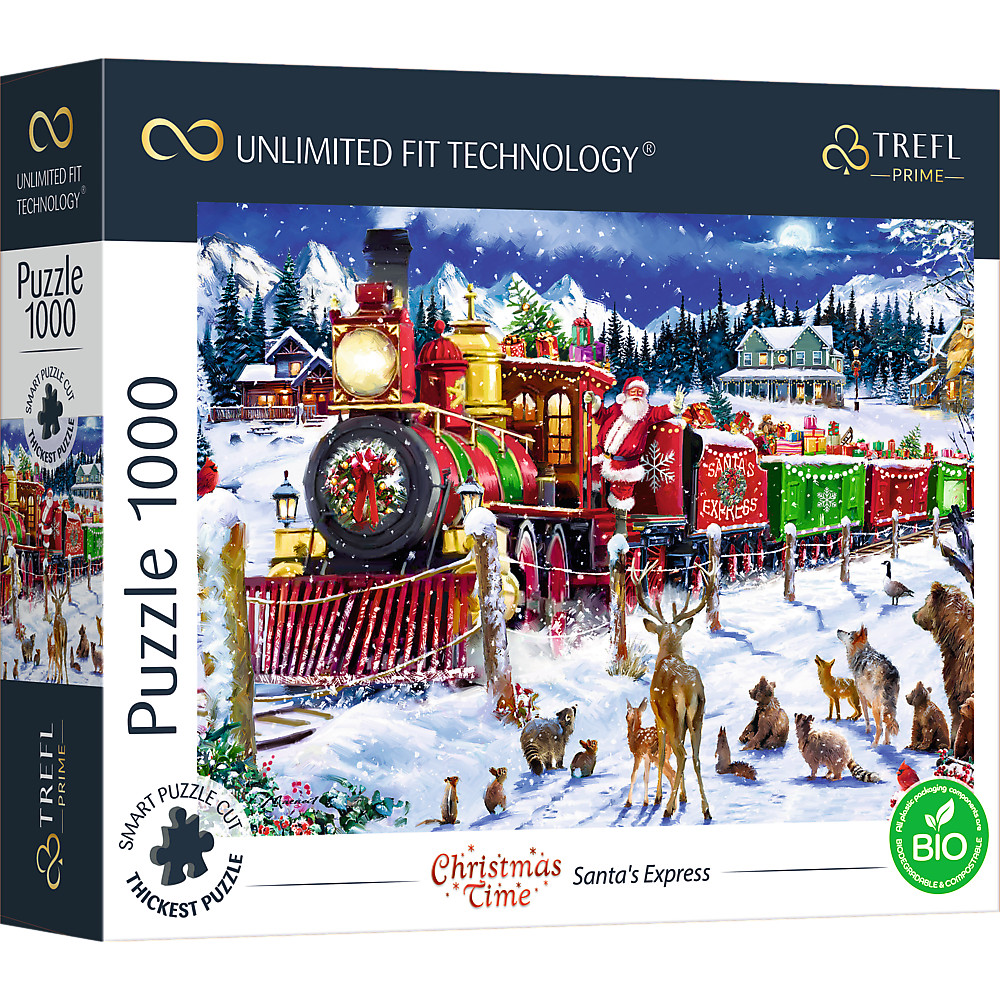 TREFL PRIME Jigsaw จิ๊กซอว์ คริสต์มาส จำนวน 1000 ชิ้น รุ่น Santa's Express (68.3x48 cm.) นำเข้าจากยุโรป พร้อมส่ง