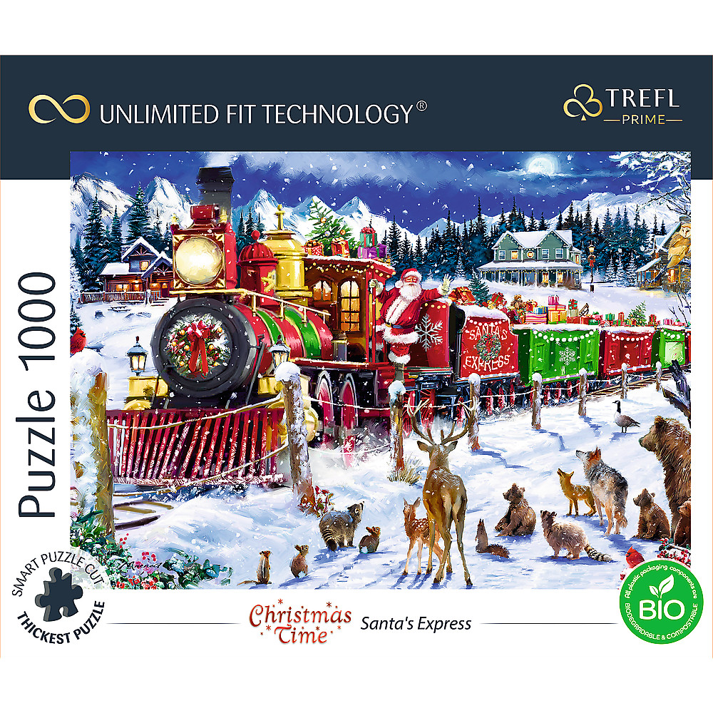 TREFL PRIME Jigsaw จิ๊กซอว์ คริสต์มาส จำนวน 1000 ชิ้น รุ่น Santa's Express (68.3x48 cm.) นำเข้าจากยุโรป พร้อมส่ง