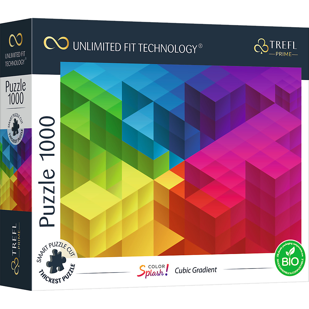 TREFL PRIME Jigsaw จิ๊กซอว์ จำนวน 1000 ชิ้น รุ่น Cubic Gradient (68.3x48 cm.) ผลิตและนำเข้าจากยุโรป