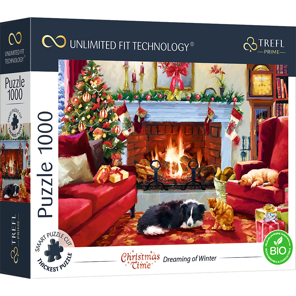 TREFL PRIME Jigsaw จิ๊กซอว์ คริสต์มาส 1000 ชิ้น รุ่น Dreaming of Winter (68.3x48 cm.) ผลิตและนำเข้าจากยุโรป พร้อมส่ง