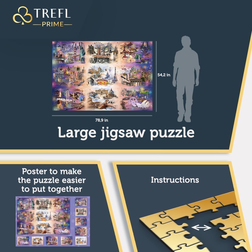 TREFL PRIME Jigsaw จิ๊กซอว์ 13500 ชิ้น Cities Beyond the Clouds (198.6x137.6 cm.) ผลิตนำเข้าจากยุโรป