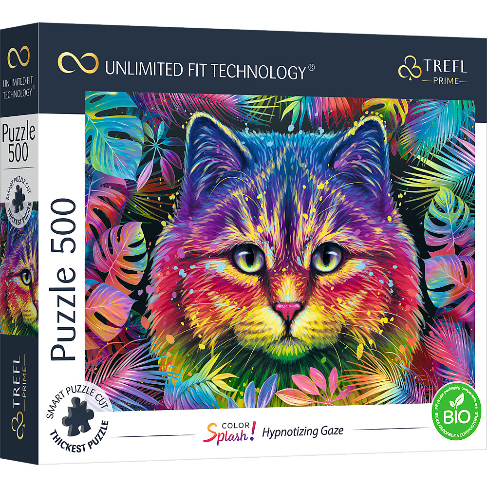 TREFL PRIME Jigsaw จิ๊กซอว์ จำนวน 500 ชิ้น รุ่น Hypnotizing Gaze (48x34 cm.) นำเข้าจากยุโรป คุณภาพสูง พร้อมส่ง